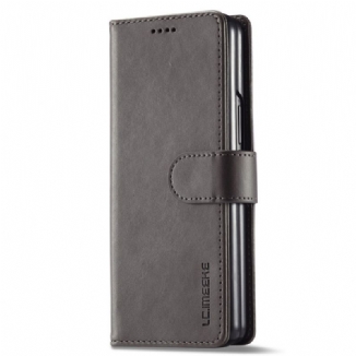 Capa Flip Para Samsung Galaxy Z Fold 3 5G Lc.imeeke Efeito Couro