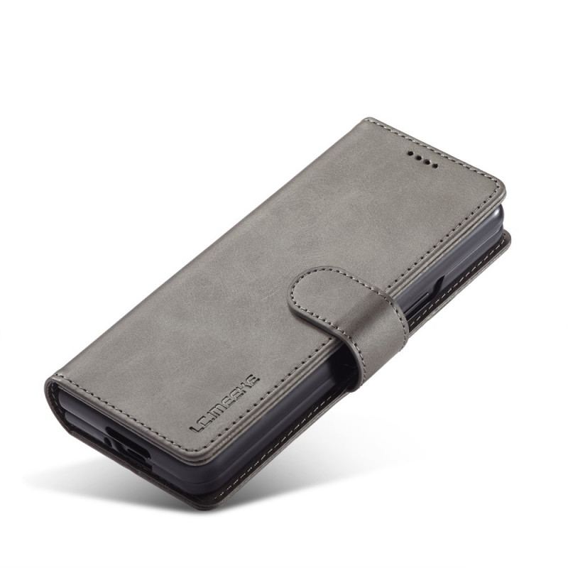 Capa Flip Para Samsung Galaxy Z Fold 3 5G Lc.imeeke Efeito Couro