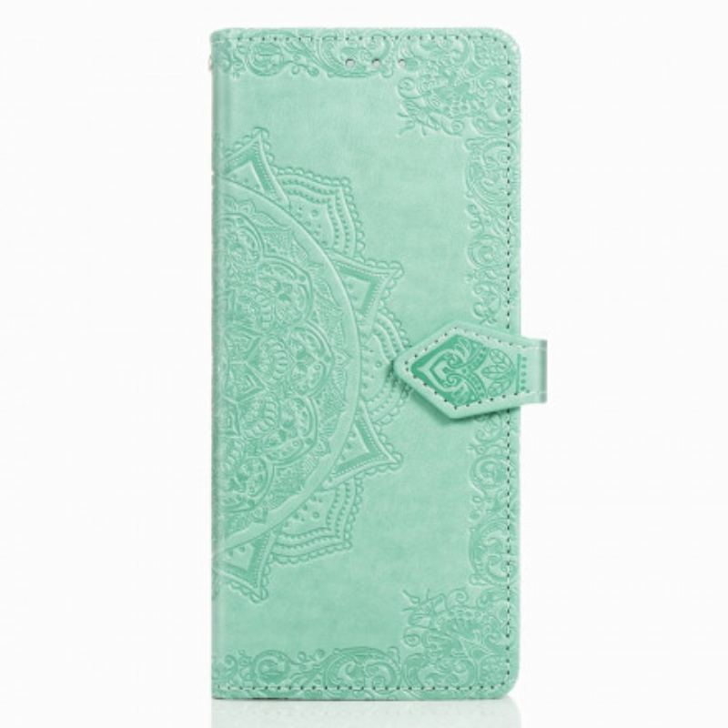 Capa Flip Para Samsung Galaxy Z Fold 3 5G Mandala Idade Média