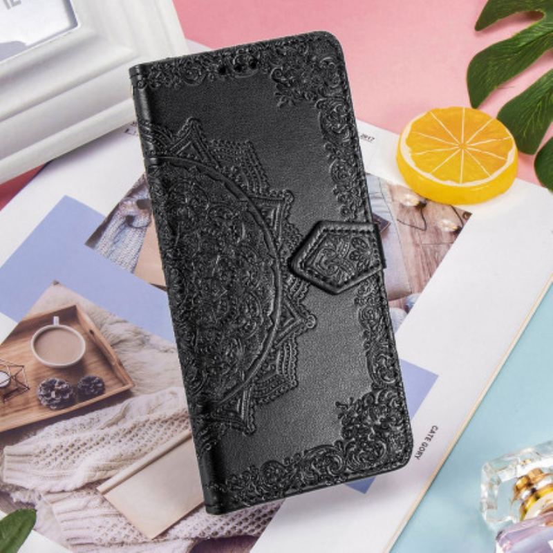 Capa Flip Para Samsung Galaxy Z Fold 3 5G Mandala Idade Média