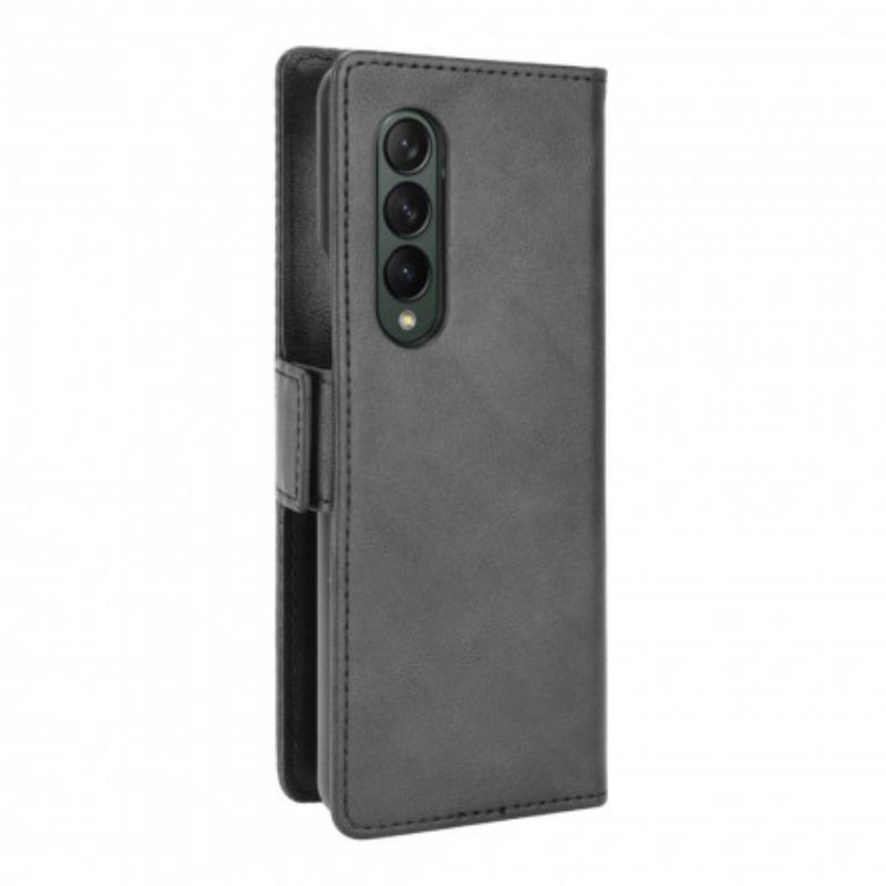 Capa Folio Para Samsung Galaxy Z Fold 3 5G Efeito Couro Estilizado