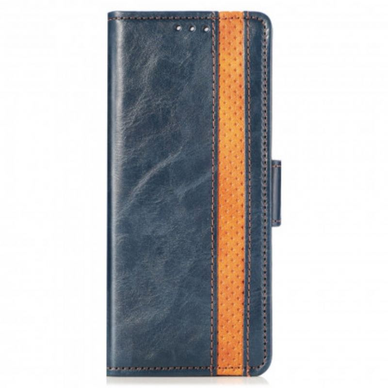 Capa Folio Para Samsung Galaxy Z Fold 3 5G Fecho Duplo Bicolor