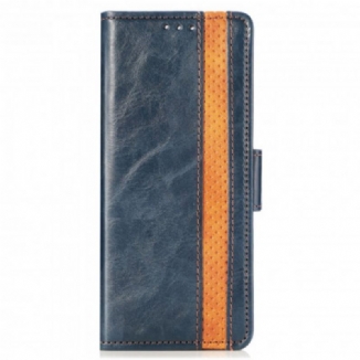 Capa Folio Para Samsung Galaxy Z Fold 3 5G Fecho Duplo Bicolor