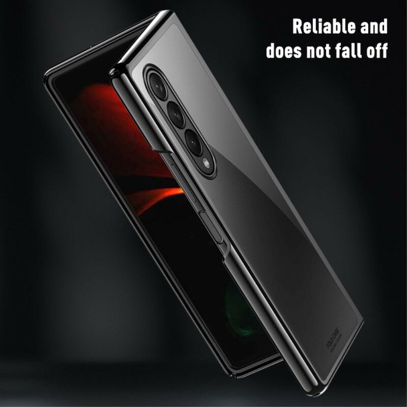 Capa Para Samsung Galaxy Z Fold 3 5G Bordas Metálicas Transparentes