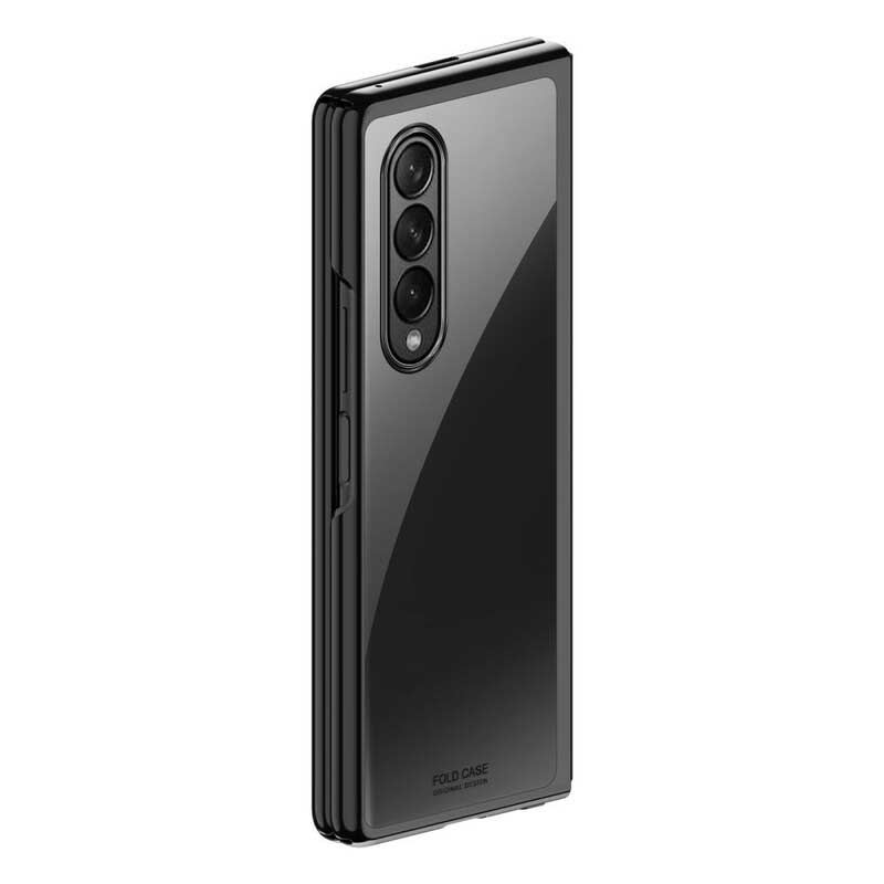 Capa Para Samsung Galaxy Z Fold 3 5G Bordas Metálicas Transparentes