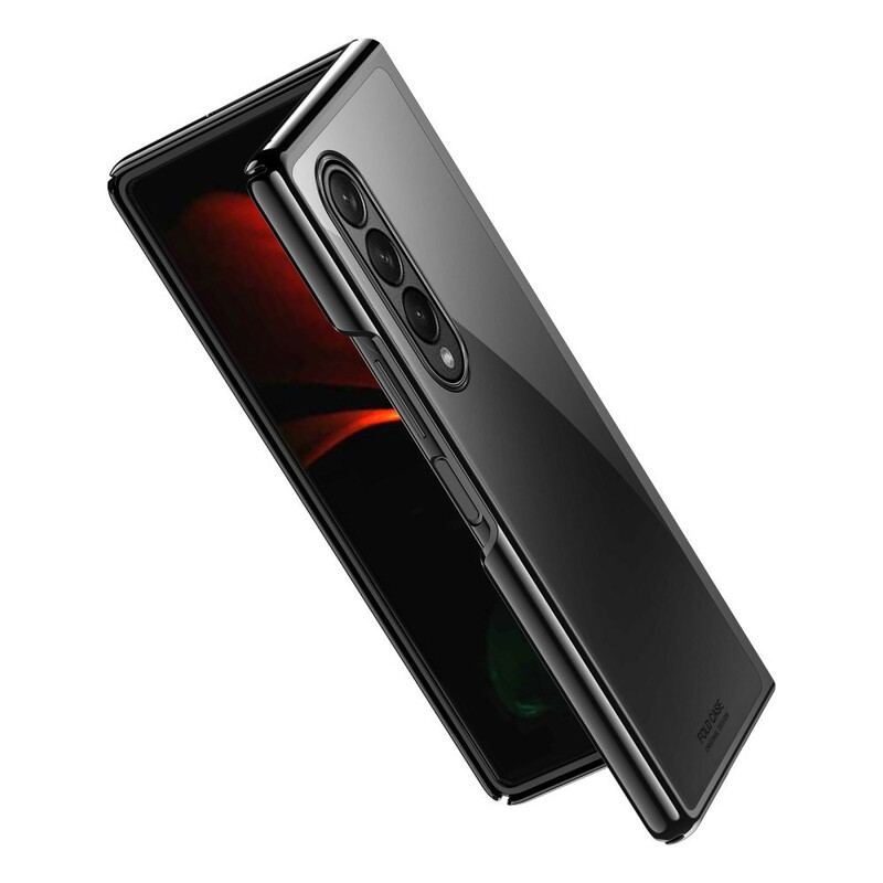 Capa Para Samsung Galaxy Z Fold 3 5G Bordas Metálicas Transparentes