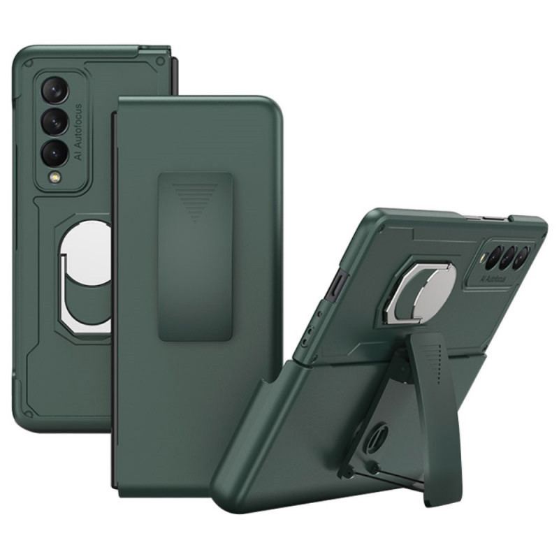 Capa Para Samsung Galaxy Z Fold 3 5G Com Anel E Suporte Gkk