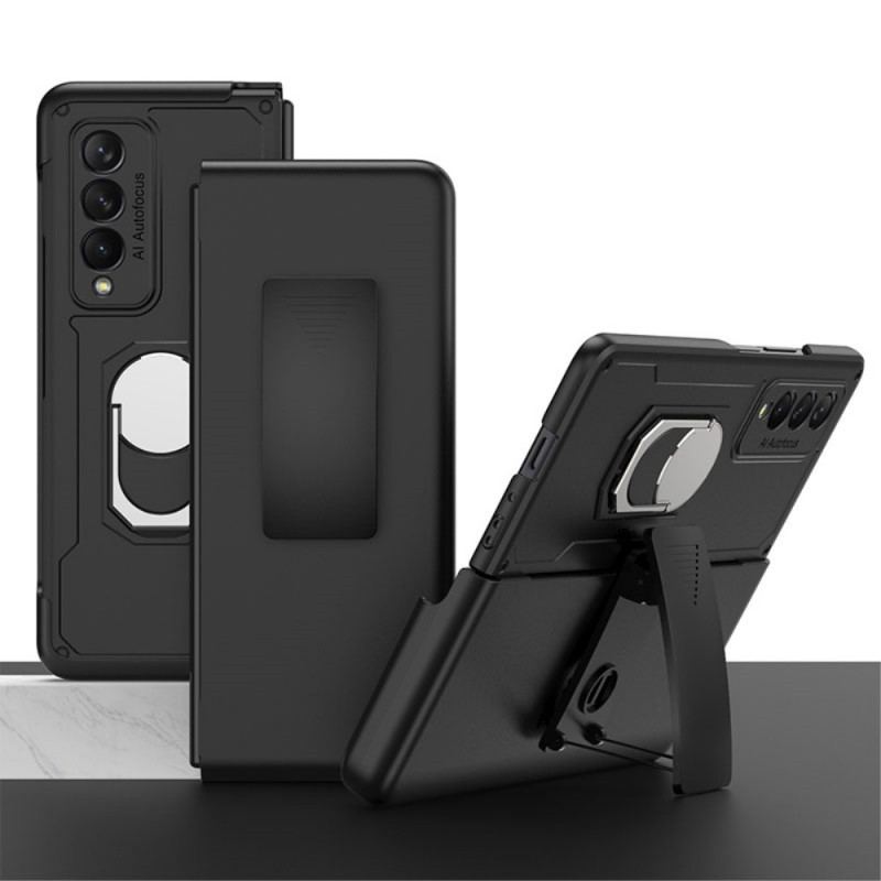 Capa Para Samsung Galaxy Z Fold 3 5G Com Anel E Suporte Gkk