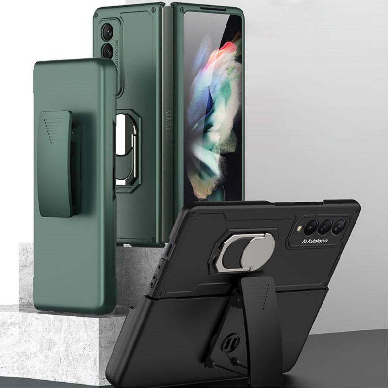 Capa Para Samsung Galaxy Z Fold 3 5G Com Anel E Suporte Gkk