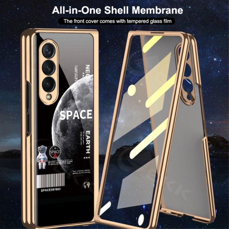 Capa Para Samsung Galaxy Z Fold 3 5G Com Protetor De Tela Espacial