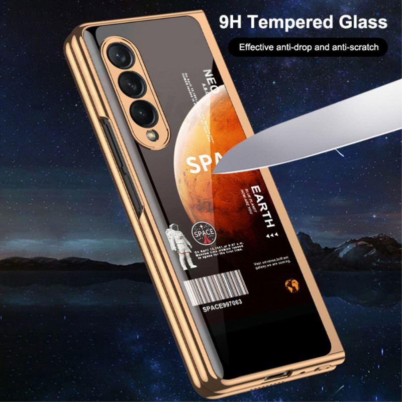 Capa Para Samsung Galaxy Z Fold 3 5G Com Protetor De Tela Espacial