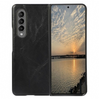 Capa Para Samsung Galaxy Z Fold 3 5G Couro Falso Premium