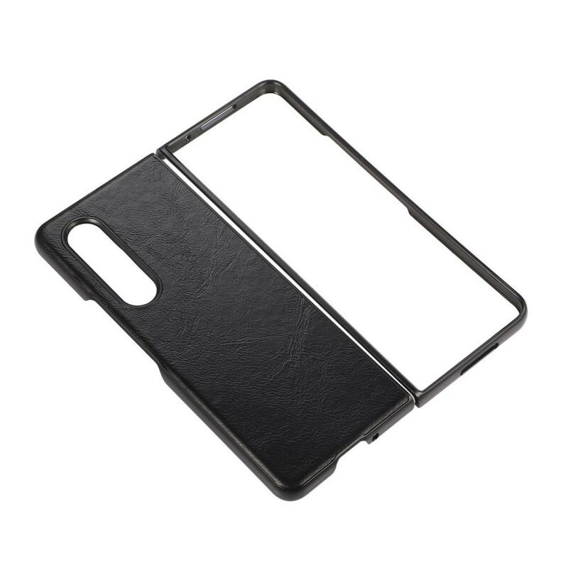 Capa Para Samsung Galaxy Z Fold 3 5G Couro Falso Premium