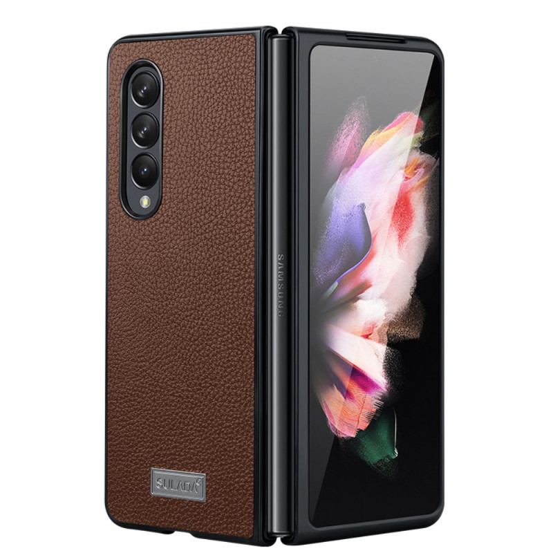 Capa Para Samsung Galaxy Z Fold 3 5G Couro Lichia Estilo Sulada