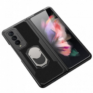 Capa Para Samsung Galaxy Z Fold 3 5G Couro Litchi Ring-suporte Gkk