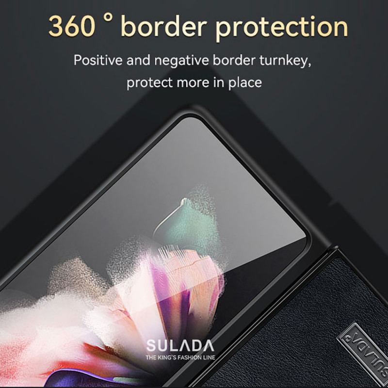 Capa Para Samsung Galaxy Z Fold 3 5G Couro Sintético Sulada