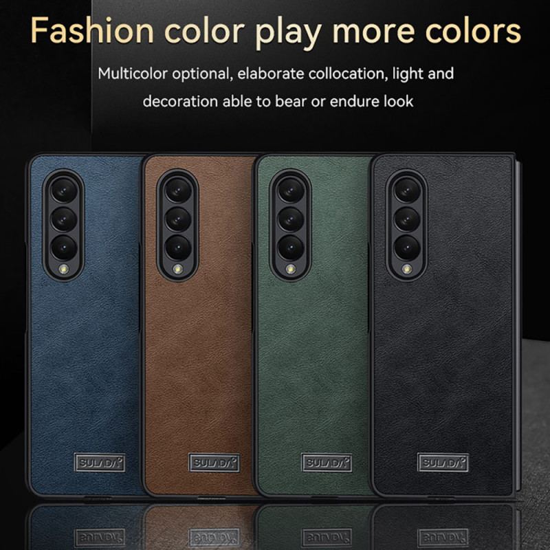 Capa Para Samsung Galaxy Z Fold 3 5G Couro Sintético Sulada