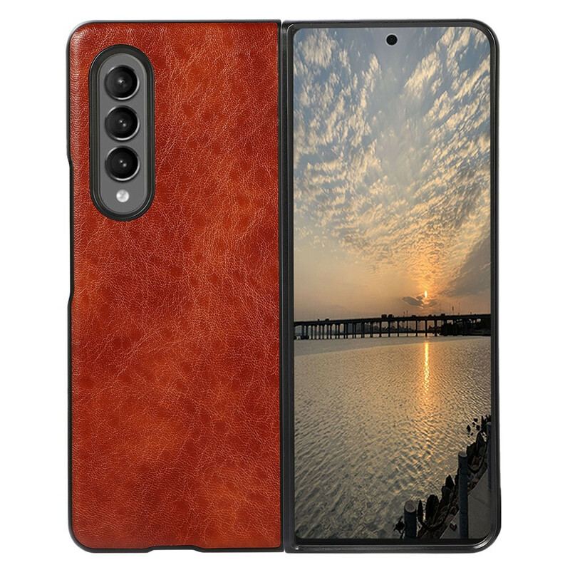 Capa Para Samsung Galaxy Z Fold 3 5G Couro Sintético Texturizado