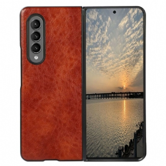 Capa Para Samsung Galaxy Z Fold 3 5G Couro Sintético Texturizado