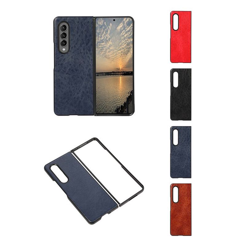 Capa Para Samsung Galaxy Z Fold 3 5G Couro Sintético Texturizado