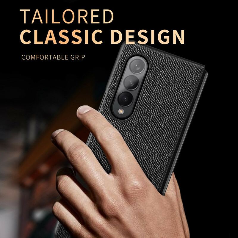 Capa Para Samsung Galaxy Z Fold 3 5G Couro Texturizado