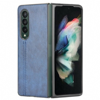 Capa Para Samsung Galaxy Z Fold 3 5G Efeito Couro Couture