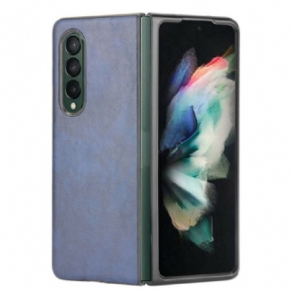 Capa Para Samsung Galaxy Z Fold 3 5G Efeito Couro Lichia