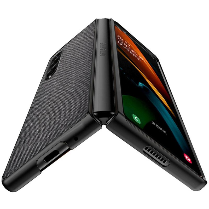 Capa Para Samsung Galaxy Z Fold 3 5G Efeito Couro Texturizado