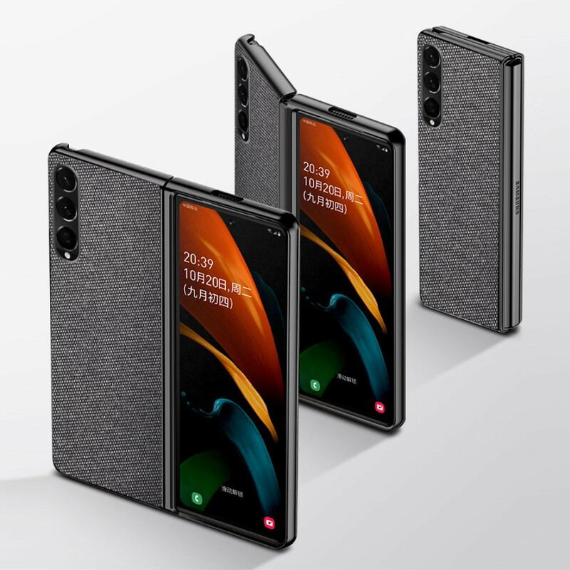 Capa Para Samsung Galaxy Z Fold 3 5G Efeito Couro Texturizado