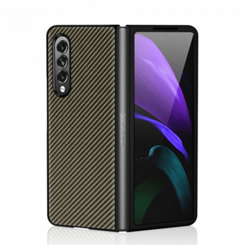 Capa Para Samsung Galaxy Z Fold 3 5G Fibra De Carbono Fina