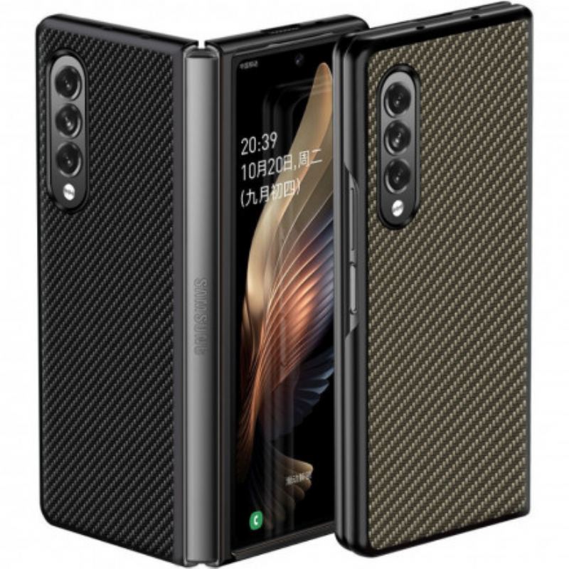 Capa Para Samsung Galaxy Z Fold 3 5G Fibra De Carbono Fina