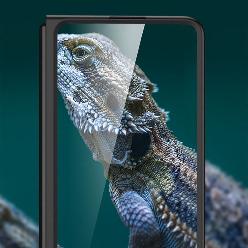 Capa Para Samsung Galaxy Z Fold 3 5G Fundo Texturizado E Protetor De Tela Gkk