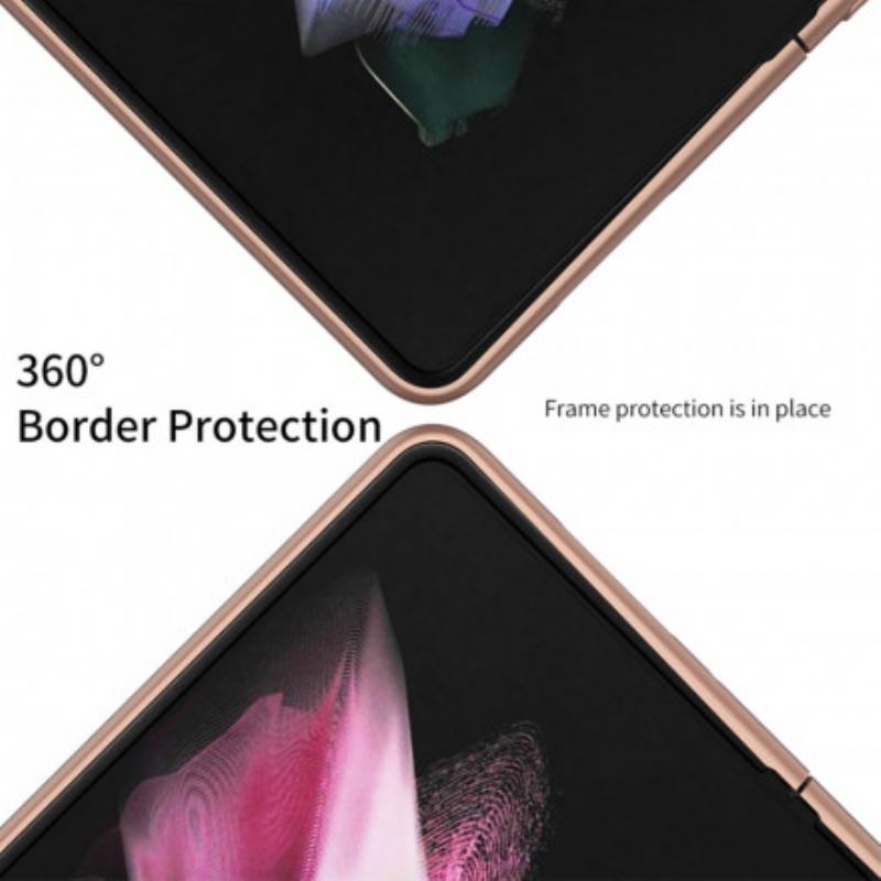 Capa Para Samsung Galaxy Z Fold 3 5G Gkk Support Litchi Leather