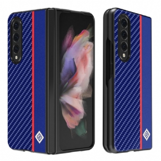 Capa Para Samsung Galaxy Z Fold 3 5G Linha De Fibra De Carbono Lc.imeeke