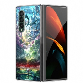 Capa Para Samsung Galaxy Z Fold 3 5G Natureza Artística