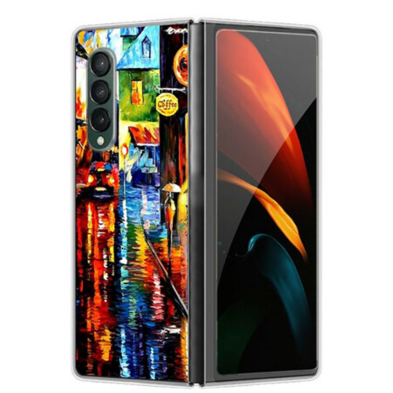 Capa Para Samsung Galaxy Z Fold 3 5G Pintura De Café