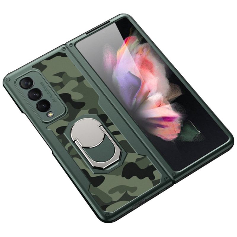 Capa Para Samsung Galaxy Z Fold 3 5G Suporte De Anel De Camuflagem Gkk