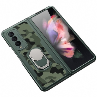 Capa Para Samsung Galaxy Z Fold 3 5G Suporte De Anel De Camuflagem Gkk