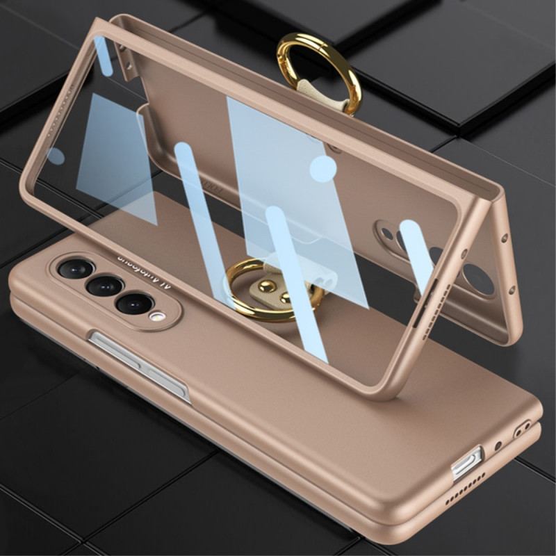 Capa Para Samsung Galaxy Z Fold 3 5G Suporte De Anel E Protetor De Tela Gkk