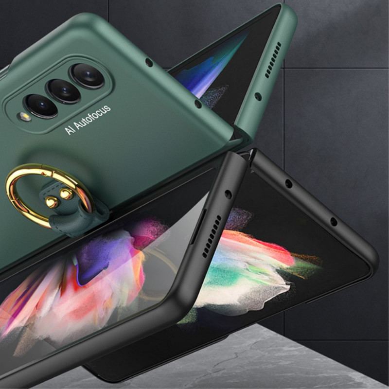 Capa Para Samsung Galaxy Z Fold 3 5G Suporte De Anel E Protetor De Tela Gkk