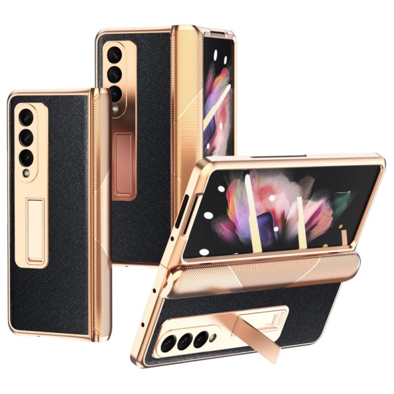 Capa Para Samsung Galaxy Z Fold 3 5G Suporte E Protetor De Tela