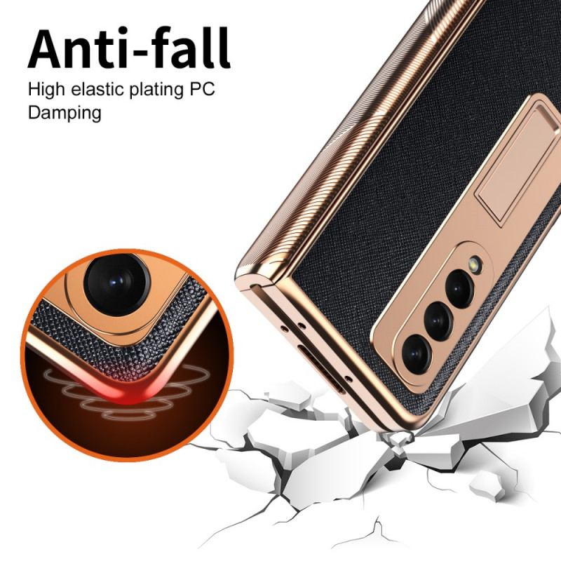 Capa Para Samsung Galaxy Z Fold 3 5G Suporte E Protetor De Tela