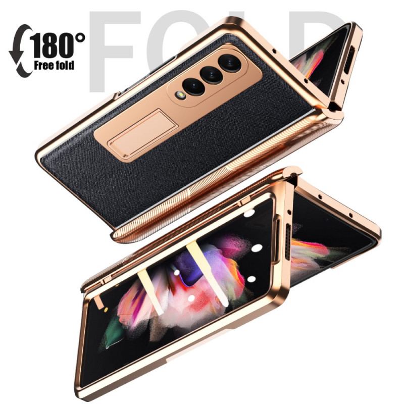 Capa Para Samsung Galaxy Z Fold 3 5G Suporte E Protetor De Tela