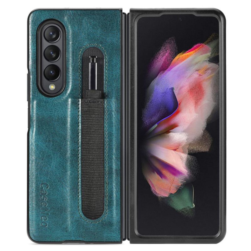 Capa Para Samsung Galaxy Z Fold 3 5G Suporte Para Estilete Estilo Couro Caseneo