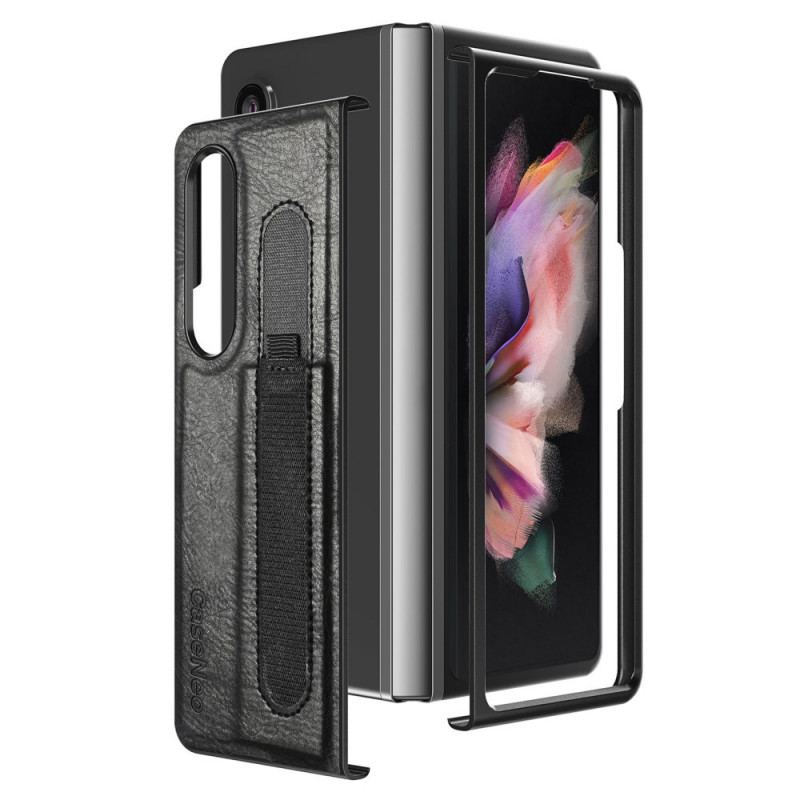 Capa Para Samsung Galaxy Z Fold 3 5G Suporte Para Estilete Estilo Couro Caseneo