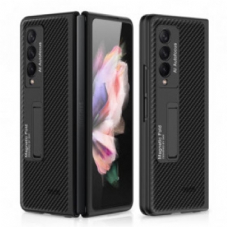 Capa Para Samsung Galaxy Z Fold 3 5G Suporte De Fibra De Carbono Gkk