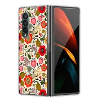 Capa Para Samsung Galaxy Z Fold 3 5G Tapeçaria Floral