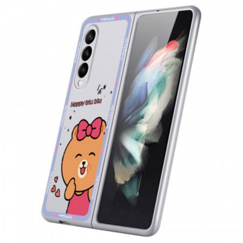 Capa Para Samsung Galaxy Z Fold 3 5G Ursinho Feminino