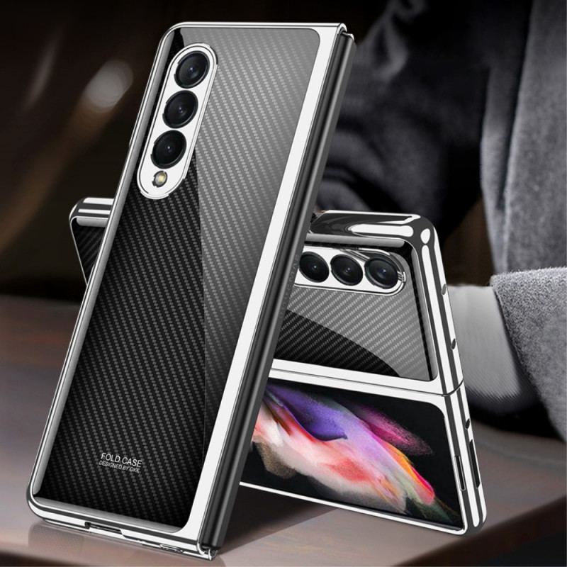 Capa Para Samsung Galaxy Z Fold 3 5G Vidro Temperado De Fibra De Carbono Gkk