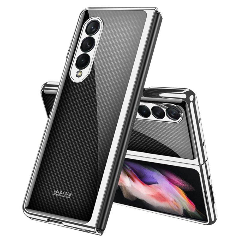 Capa Para Samsung Galaxy Z Fold 3 5G Vidro Temperado De Fibra De Carbono Gkk